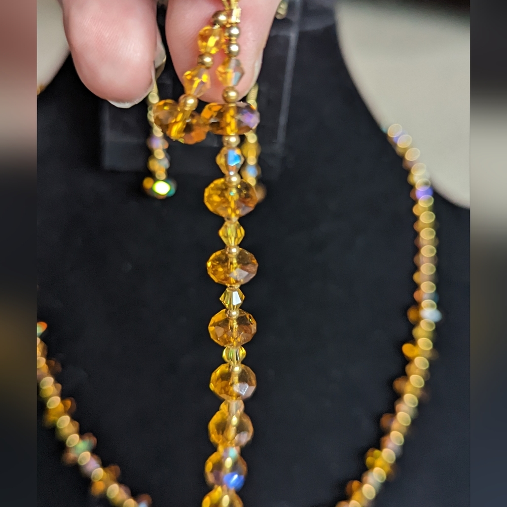 "Golden Amber" Swarovski Crystals Set